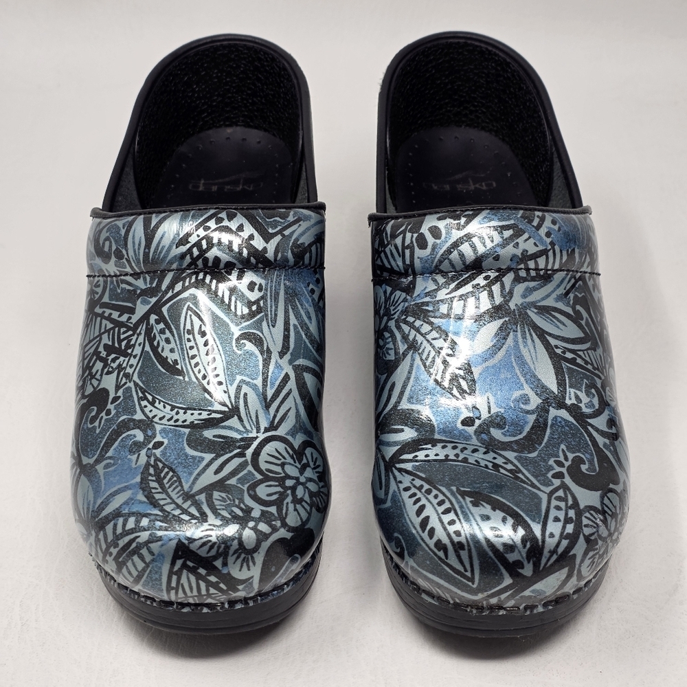 Dansko Womens Professional Floral Patent Clog Size 39 EU 8.5-9 US Pre-owned - Picture 7 of 15